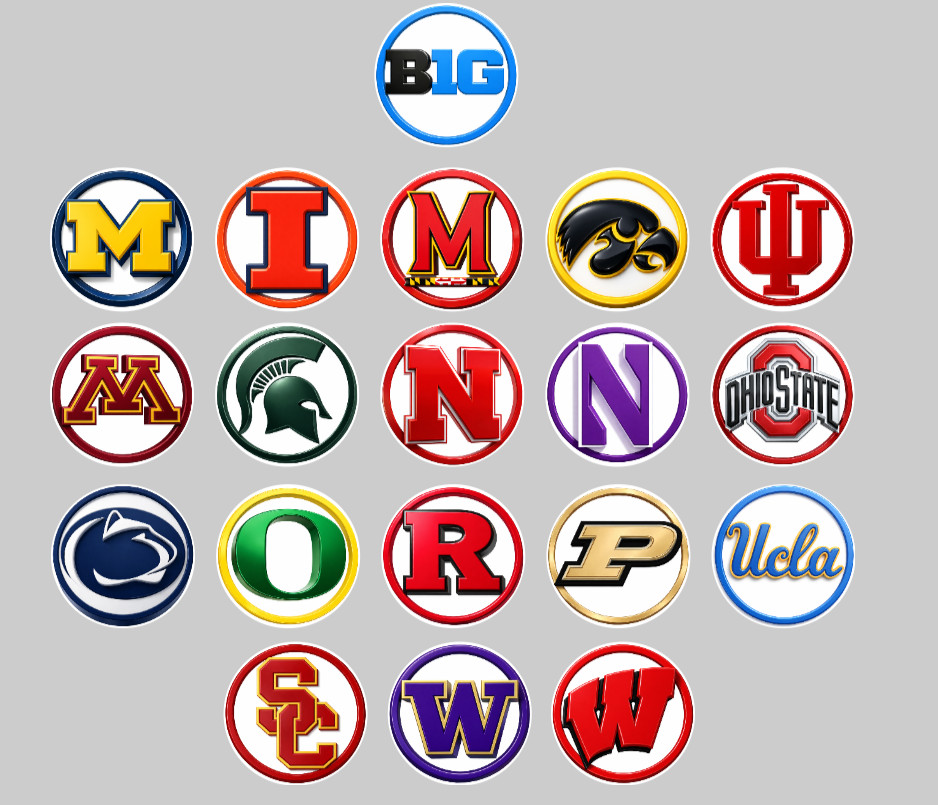 Handcrafted D1 Football Fan Standing 1″ Magnets. All 136 Teams.