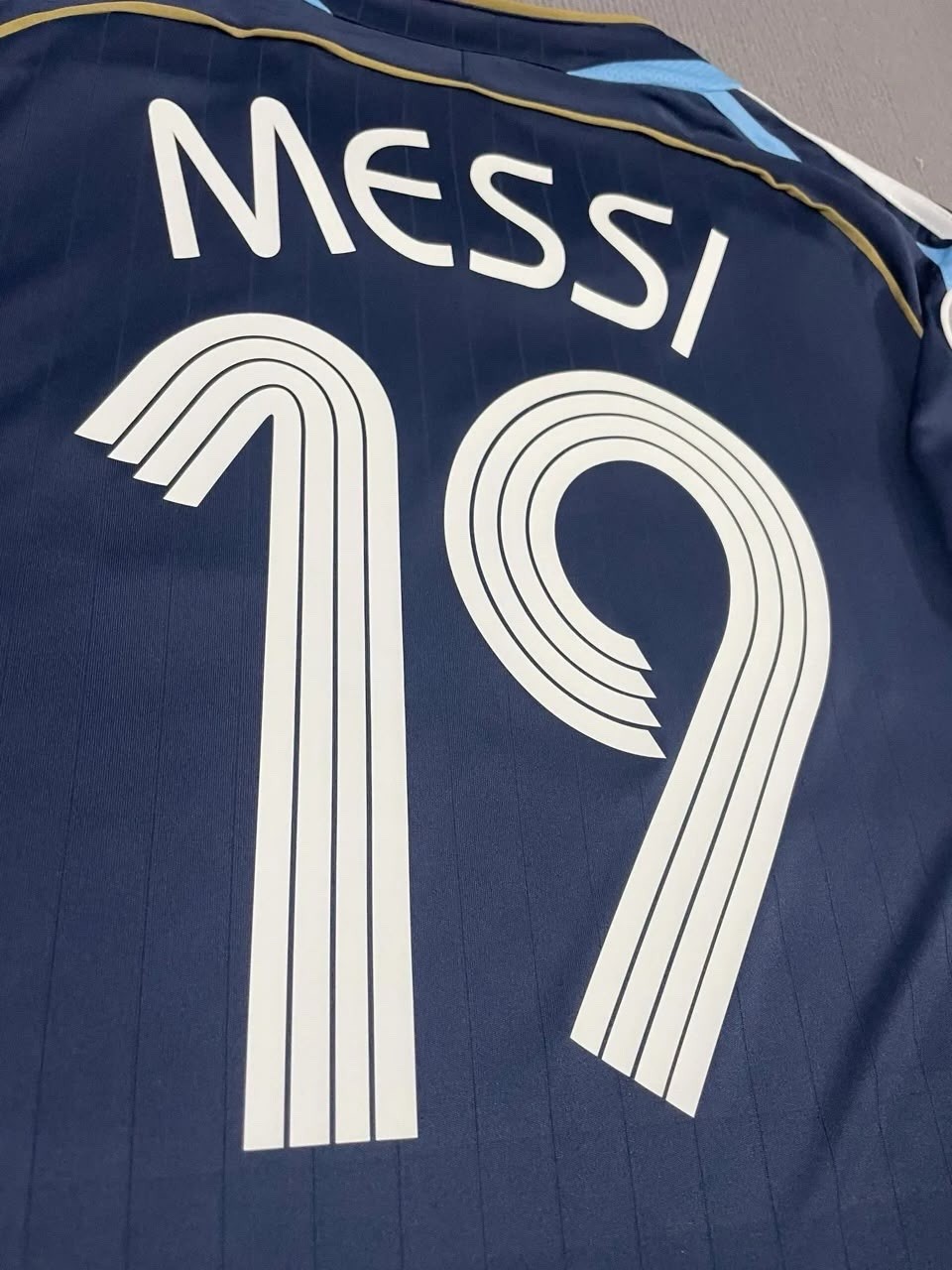 2006 Argentina Away Retro Jersey Messi #19 Short Sleeve Vintage Retro Iconic
