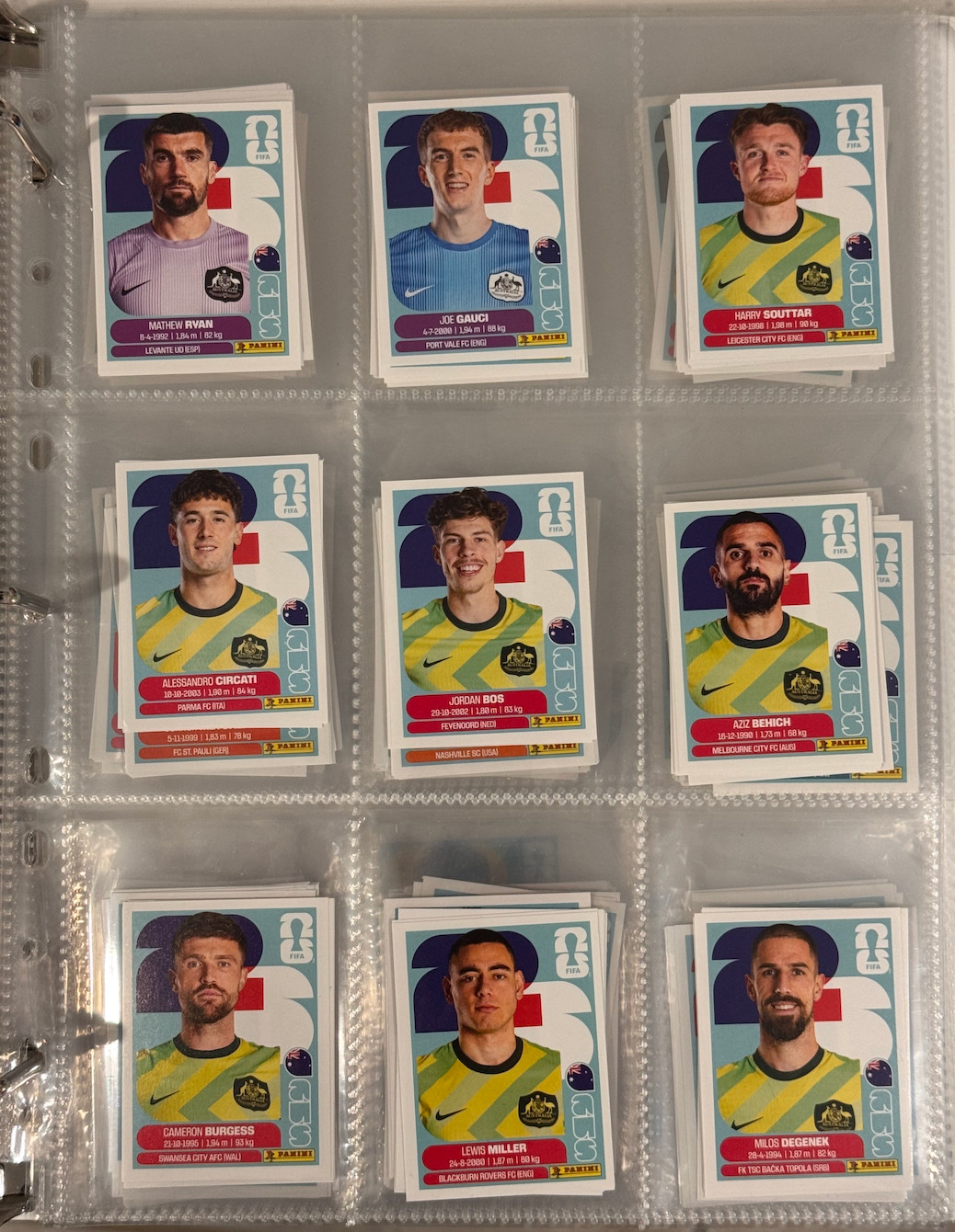 2026 Panini FIFA World Cup Sticker Collection Complete Lot Builder Group D E F
