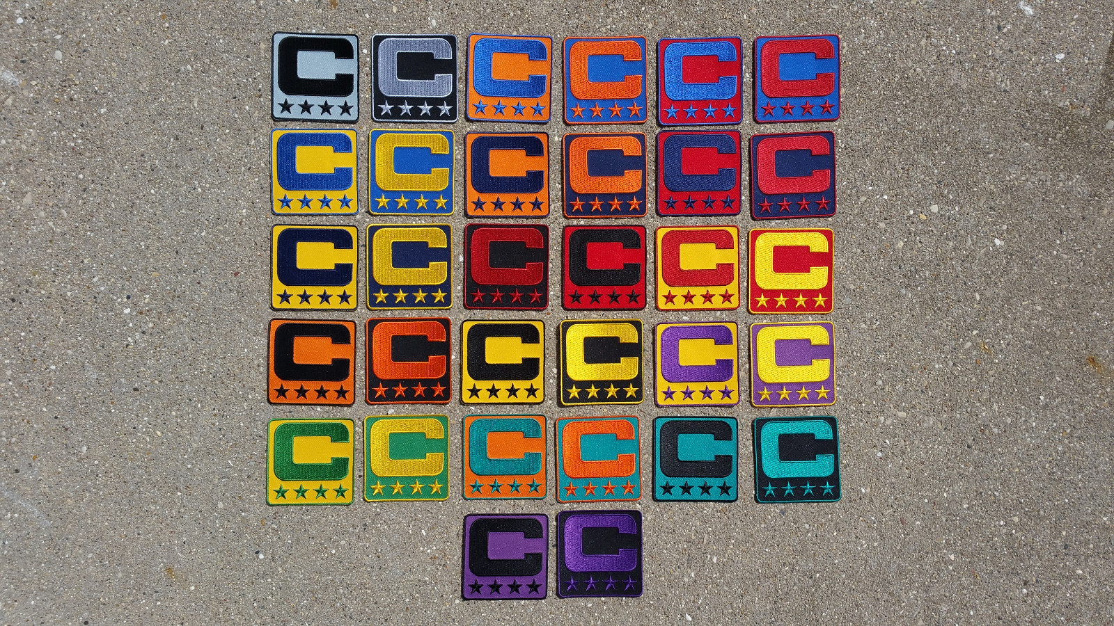 Captain C Patch for Jersey Football Soccer Baseball Hockey Lacrosse CUSTOM COLOR