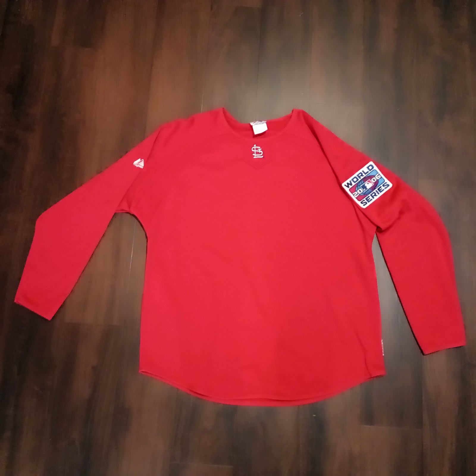 Authentic 2006 St Louis Cardinals World Series Champion Red Pullover – Large