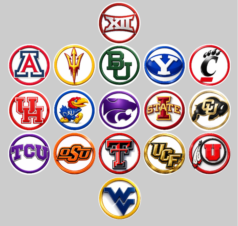 Handcrafted D1 Football Fan Standing 1″ Magnets. All 136 Teams.