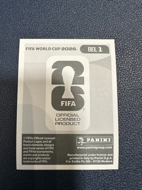 2026 Panini FIFA World Cup Sticker Belgium #BEL1 Emblem Logo Badge Foil