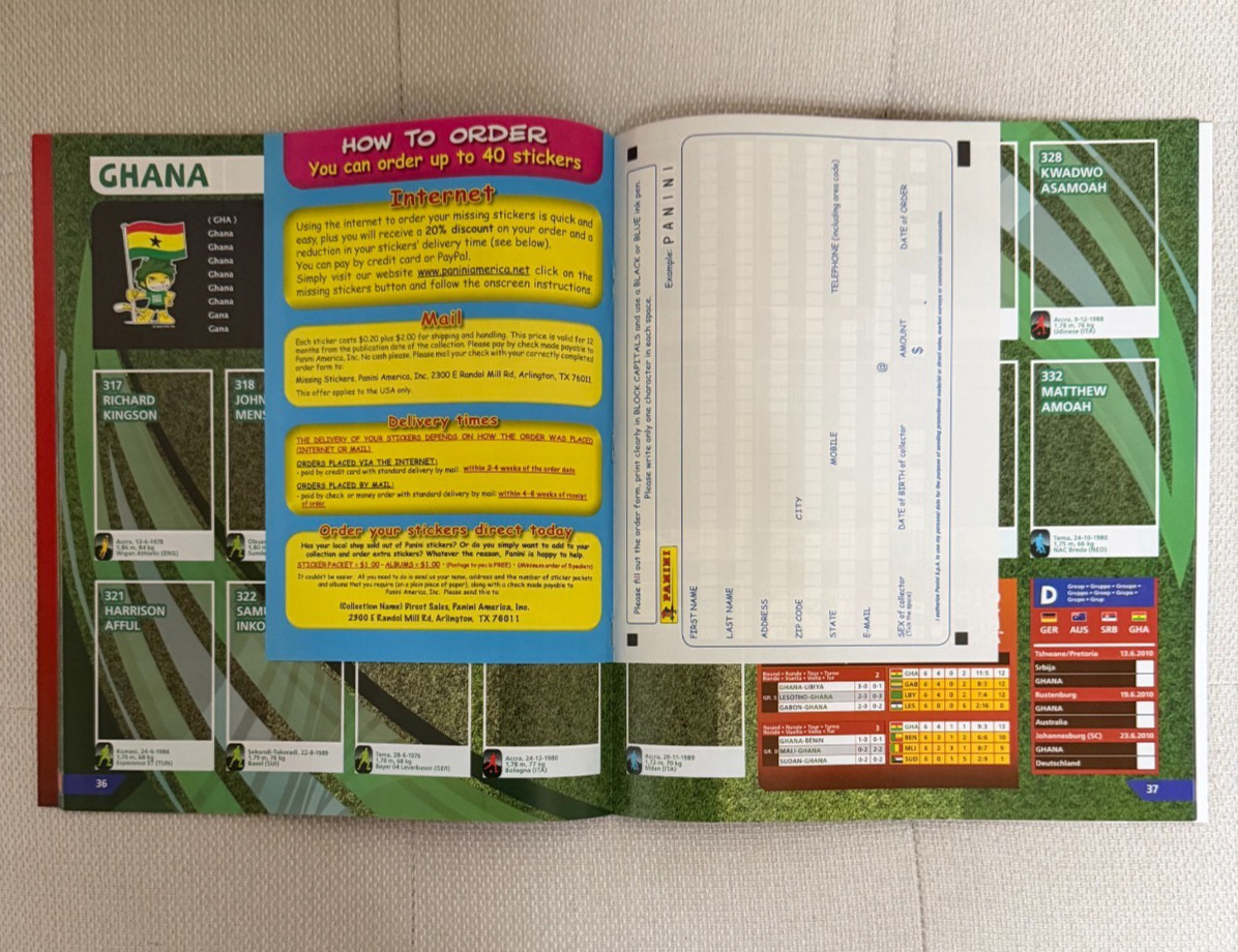 2010 Panini World Cup South Africa Stickers Package 10 Packs + NEW Sticker Album