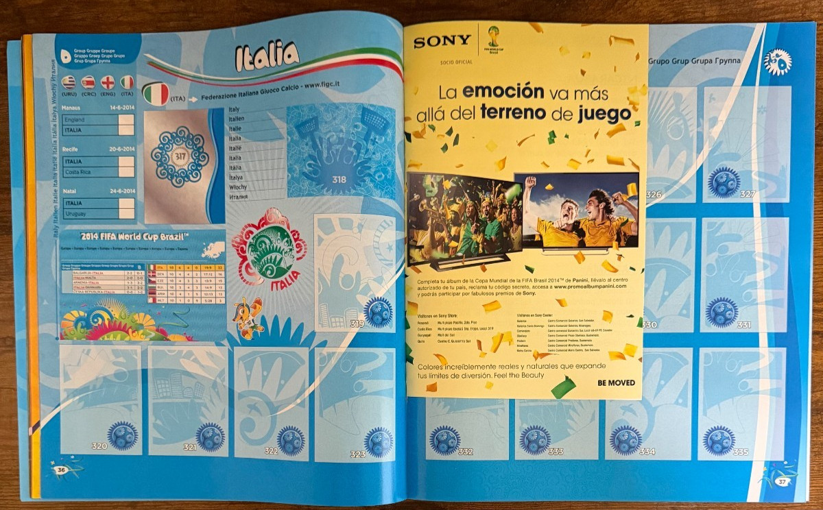 2014 Panini World Cup Brazil Stickers Package 10 Packs + NEW Sticker Album