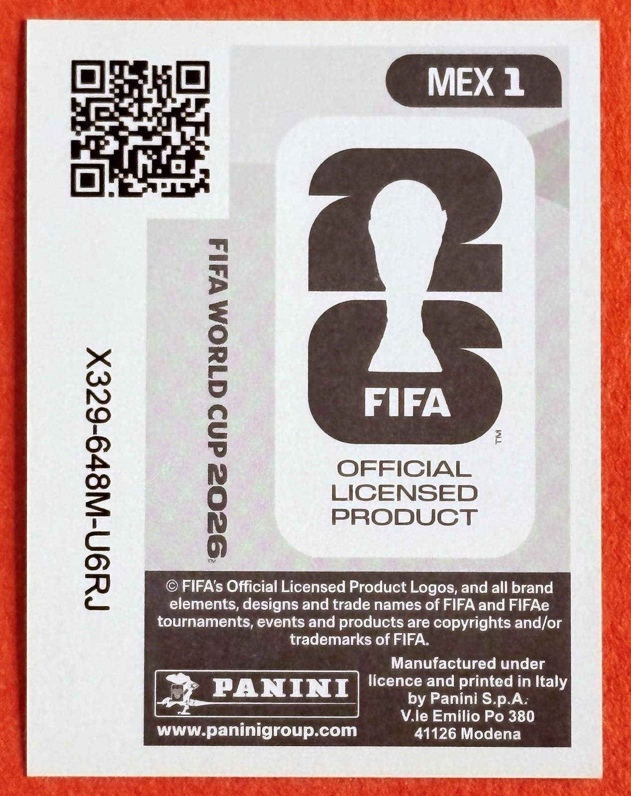2026 Panini FIFA World Cup Sticker – Team Mexico Logo Foil #MEX 1