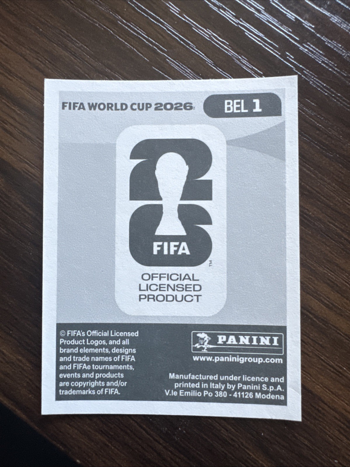 2026 Panini FIFA World Cup Sticker Belgium #BEL1 Emblem Logo Badge Foil