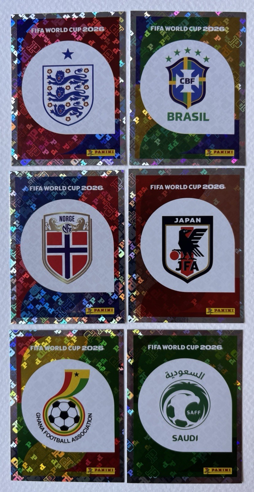 Panini World Cup 2026 FOIL Stickers Team Logo Complete Your Pick From List