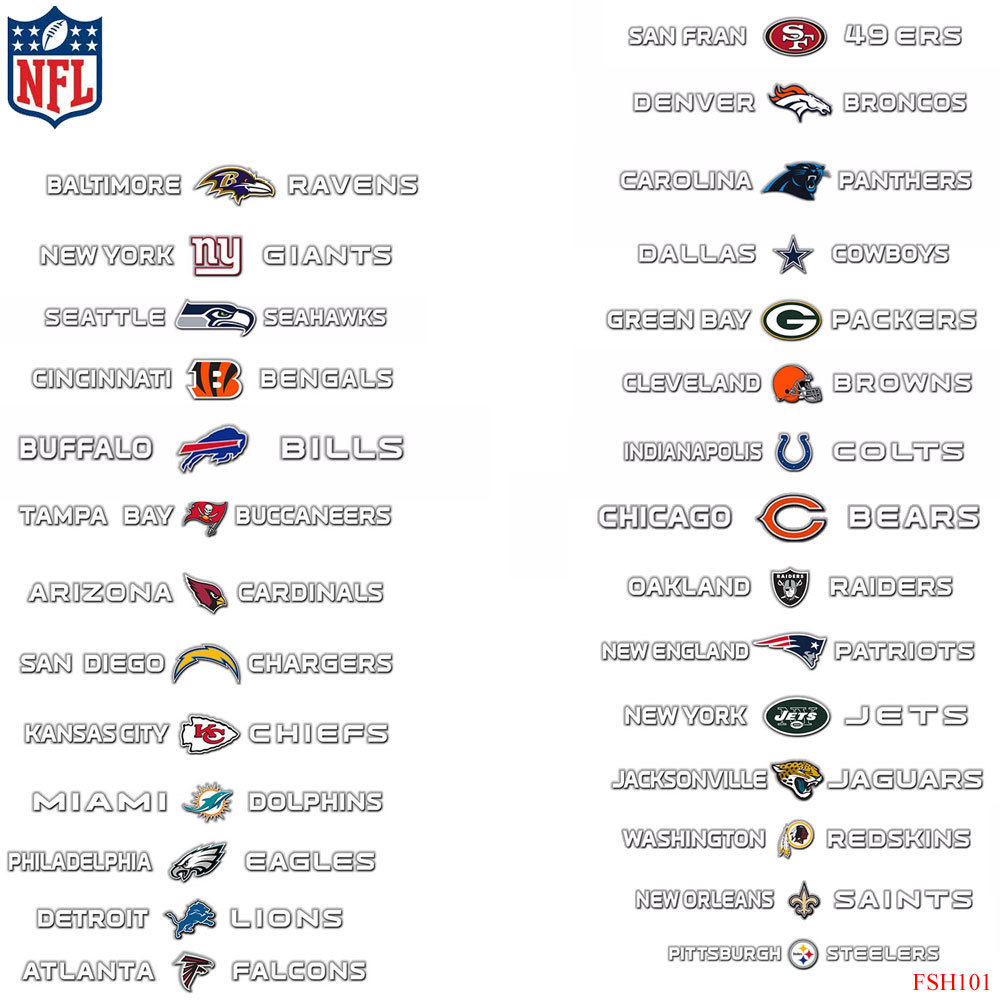 New NFL All Teams Pick Your Team Car Truck SUV Windshield Window Decal Sticker