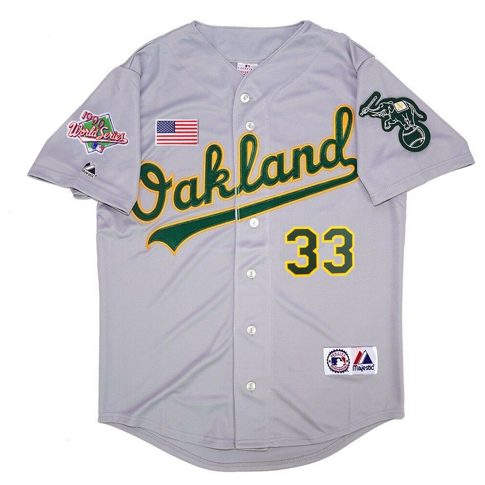 Jose Canseco Oakland Athletics 1990 World Series Grey Road Men’s Jersey (S-3XL)