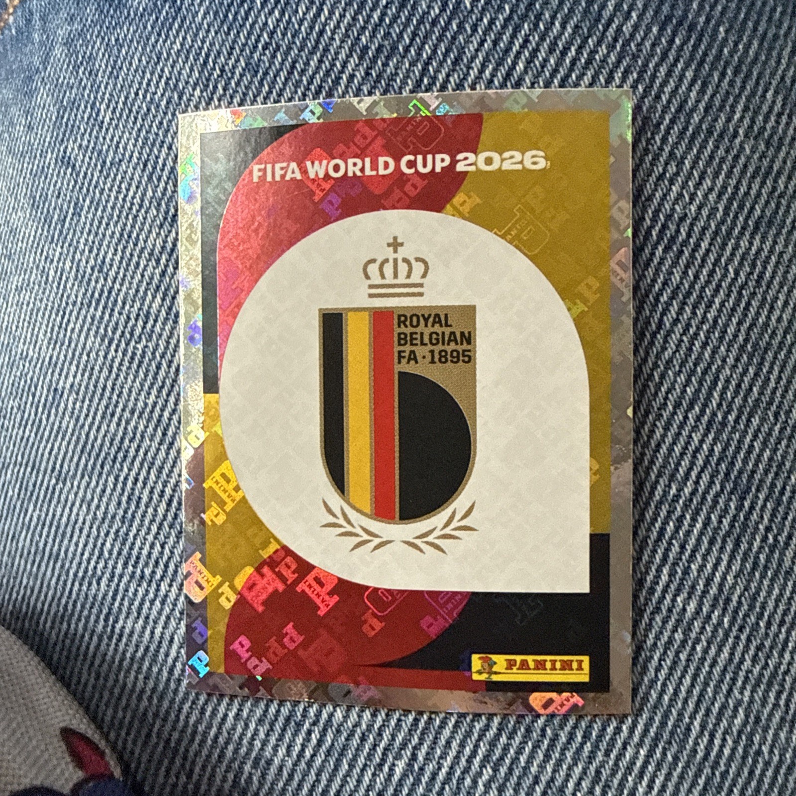 2026 Panini FIFA World Cup Sticker Belgium Team Logo #BEL 1 -US Edition