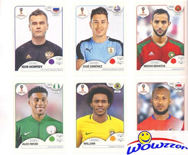2018 Panini world Cup Russia HUGE 80 Page Collectors Album with 10 MINT Stickers