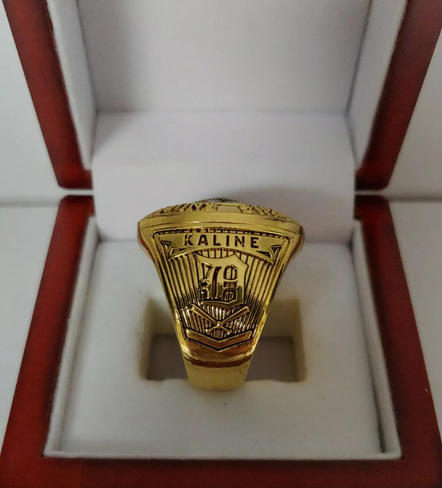Albert Kaline – 1968 Detroit Tigers World Series Ring With Wooden Display Box