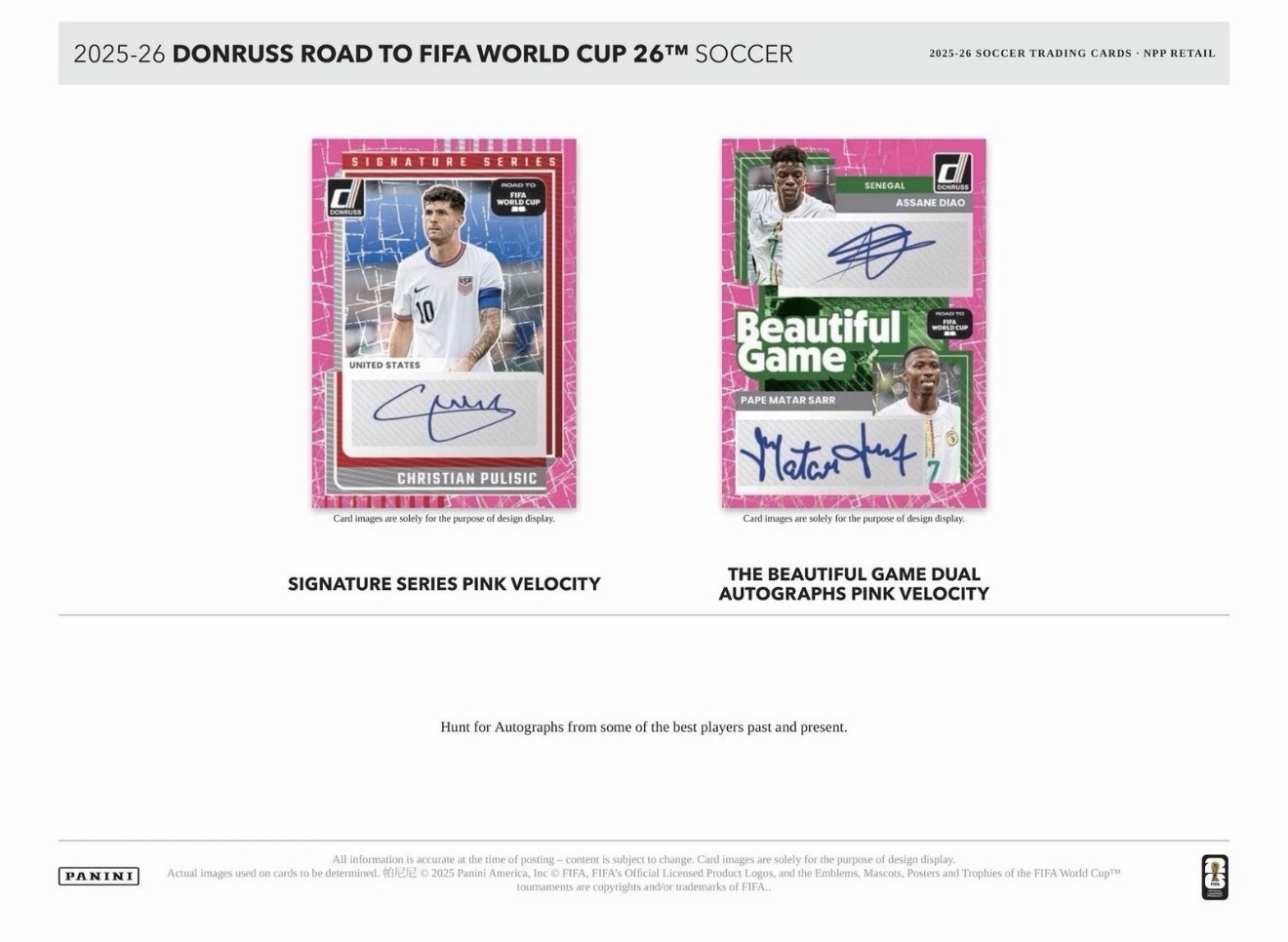 2025-26 Panini Donruss Road to World Cup Soccer Fat Pack Box – BRAND NEW SEAL