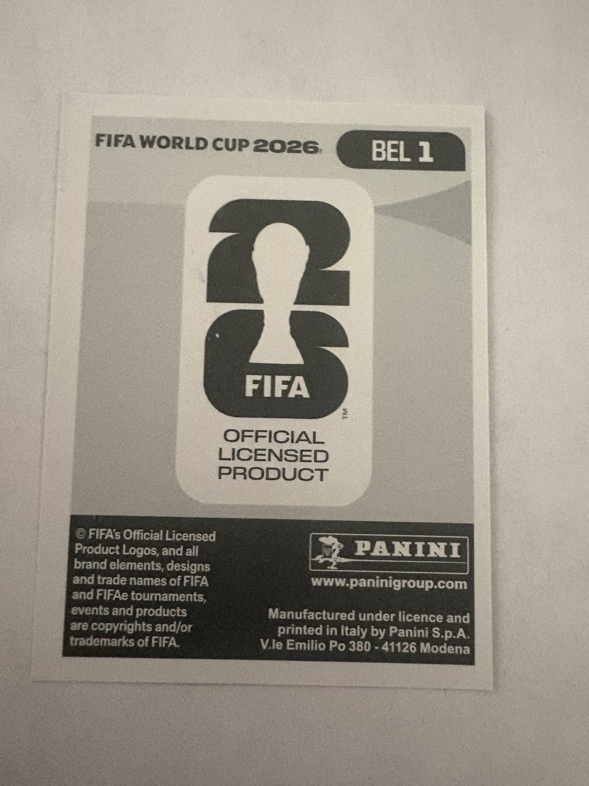 ⚽️ 2026 Panini FIFA World Cup Sticker BEL1 BELGIUM 🇧🇪 🔥👀 Holofoil Quick Ship